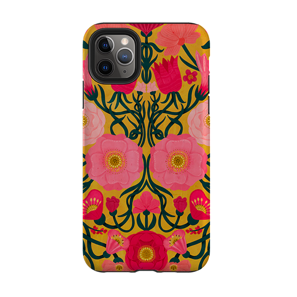 iPhone Tough Case - Yellow Flora By Nina Pace