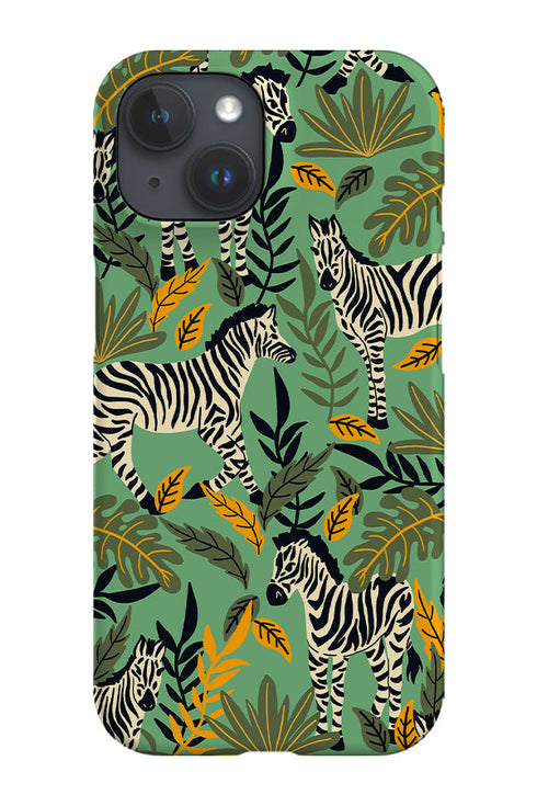 Zebra Jungle Phone Case (Green) For Iphone & Samsung