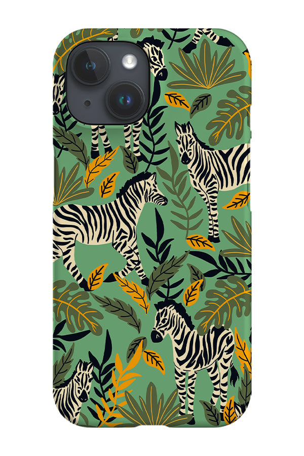 Zebra Jungle Phone Case (Green) For Iphone & Samsung