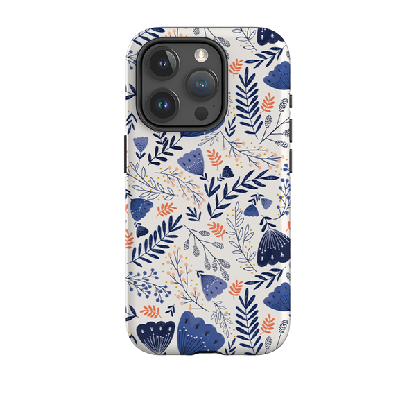 iPhone Tough Case - Blue Floral By Jade Mosinski