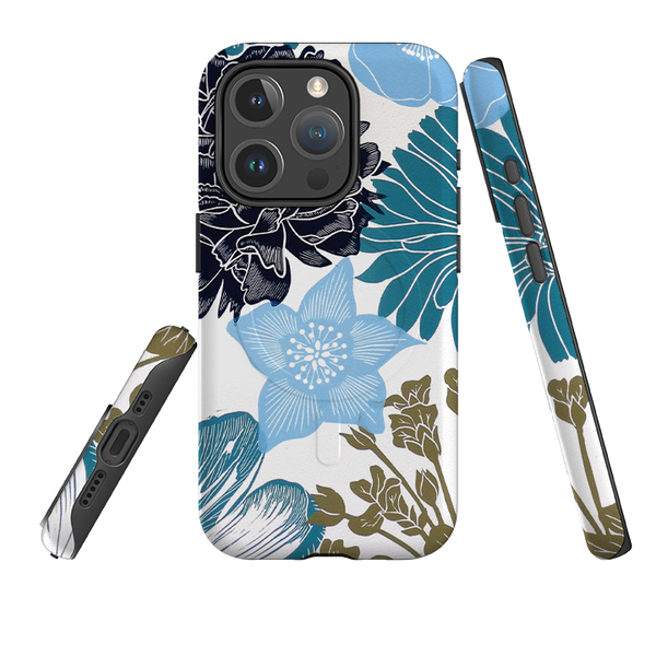 iPhone MagSafe Tough Case - Cottage Garden Blue By Kate Heiss
