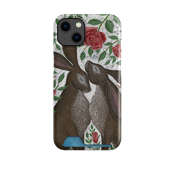 Hares And Red Roses Case and Card Case By Catherine Rowe