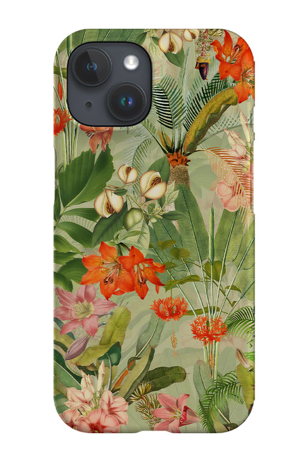 Exotic Hibiscus Jungle By Uta Naumann Phone Case (Green) For Iphone & Samsung
