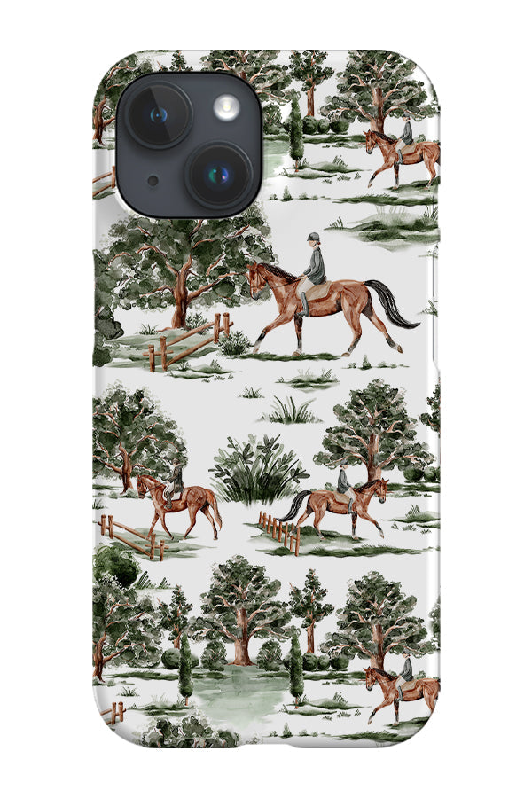 Watercolour Horse Riding By Uta Naumann Phone Case (Green) For Iphone & Samsung