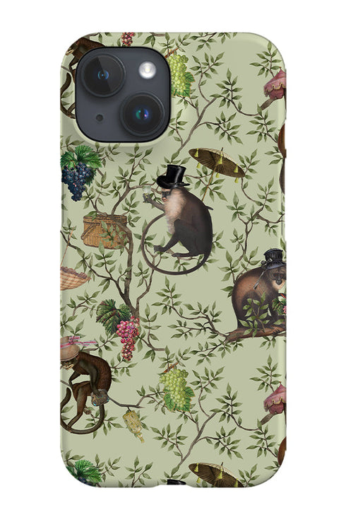 Vintage Green Chinoiserie Monkeys By Uta Naumann Phone Case (Green) For Iphone & Samsung