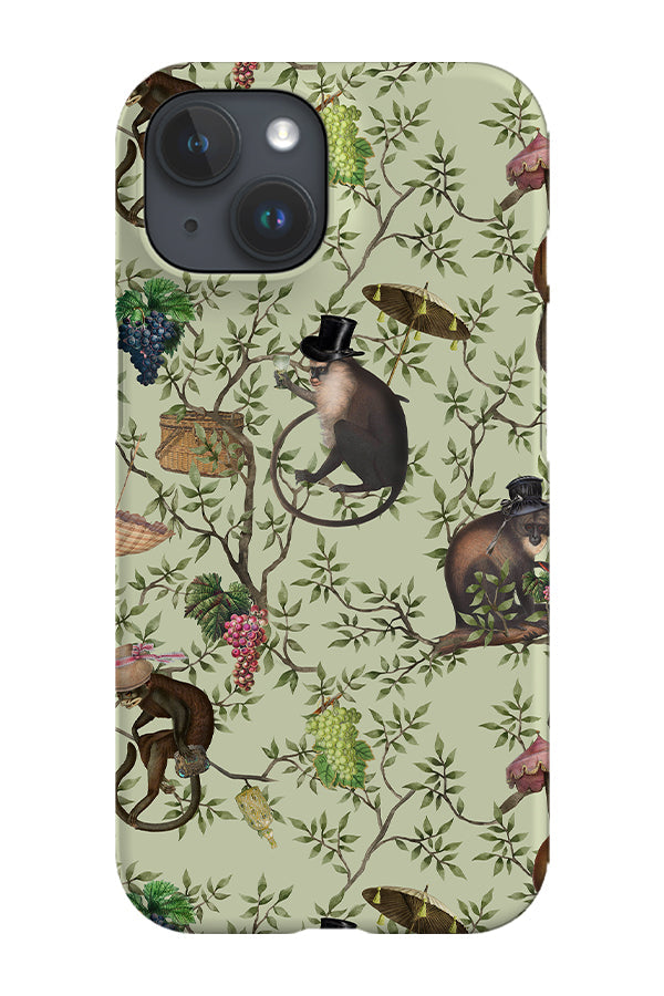 Vintage Green Chinoiserie Monkeys By Uta Naumann Phone Case (Green) For Iphone & Samsung