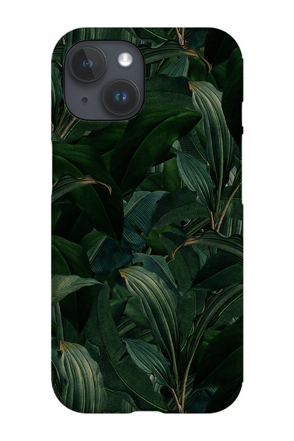 Dark Moody Tropical Leaves By Uta Naumann Phone Case (Green) For Iphone & Samsung