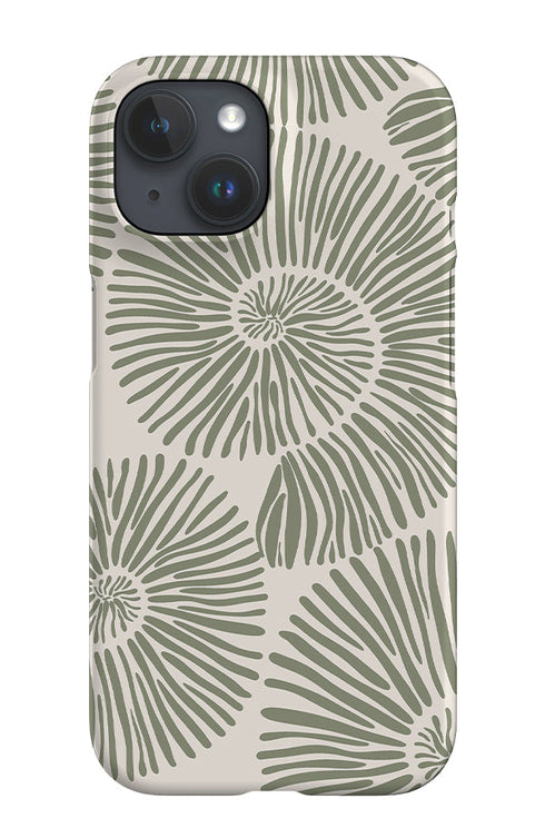 Abstract Shell iPhone Phone Case (Linen Moss Green) For Iphone & Samsung