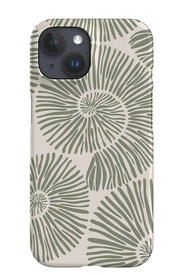 Abstract Shell iPhone Phone Case (Linen Moss Green) For Iphone & Samsung
