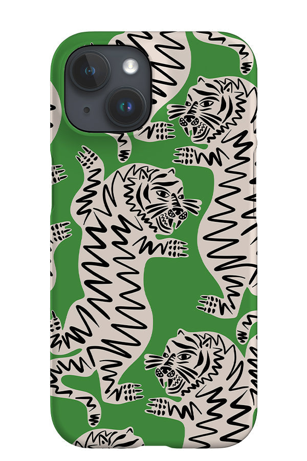 Abstract Tiger iPhone Phone Case (Green) For Iphone & Samsung