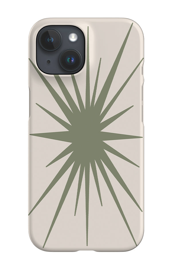 Bohemian Abstract Star iPhone Phone Case (Linen Moss Green) For Iphone & Samsung