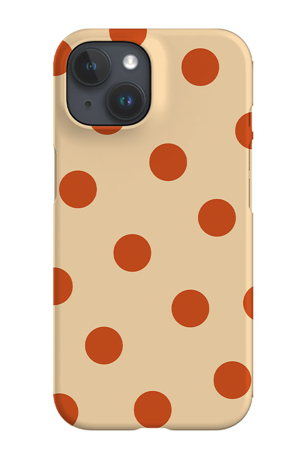 Bold Dots Phone Case (Beige Burnt Orange) For Iphone & Samsung