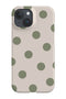 Bold Dots Phone Case (Linen Moss Green) For Iphone & Samsung
