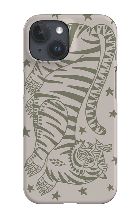 Bold Tiger iPhone Phone Case (Linen Moss Green) For Iphone & Samsung