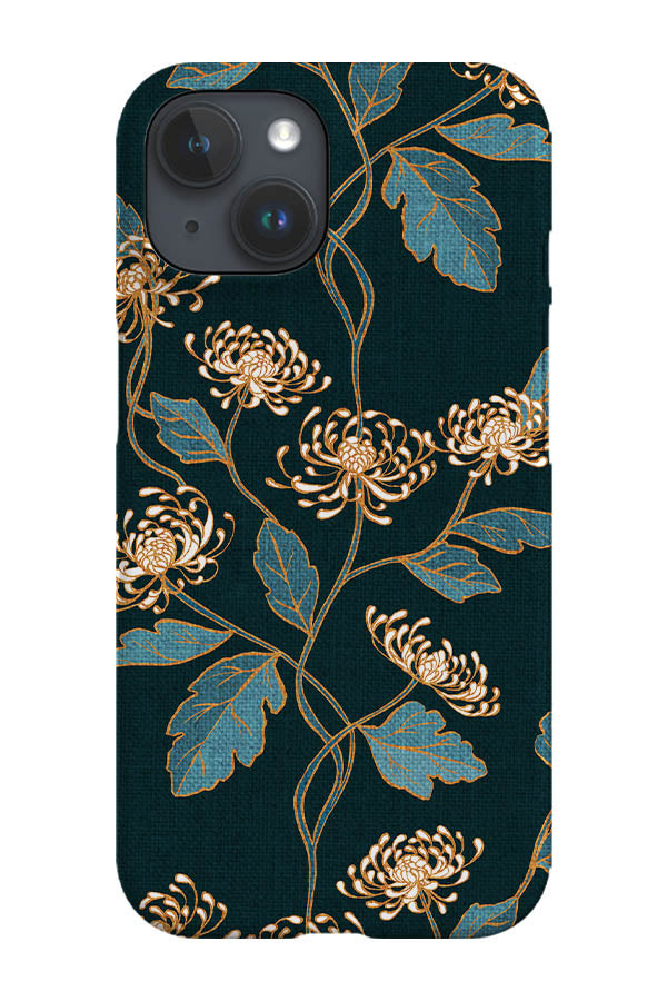 Chrysanthemum Nouveau by Cecilia Mok Phone Case (Blue) For Iphone & Samsung