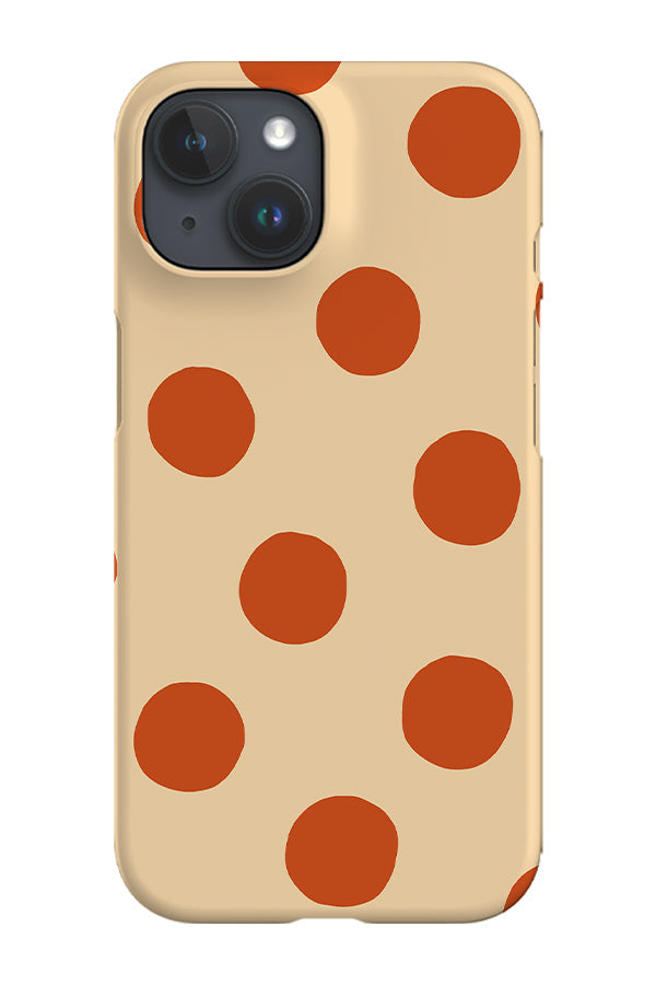 Clay Dots Phone Case (Beige Burnt Orange) For Iphone & Samsung