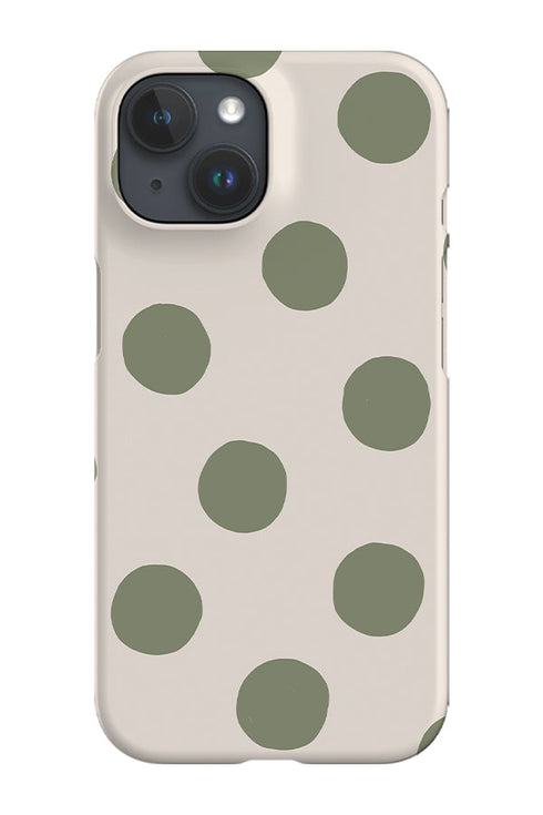 Clay Dots Phone Case (Linen Moss Green) For Iphone & Samsung