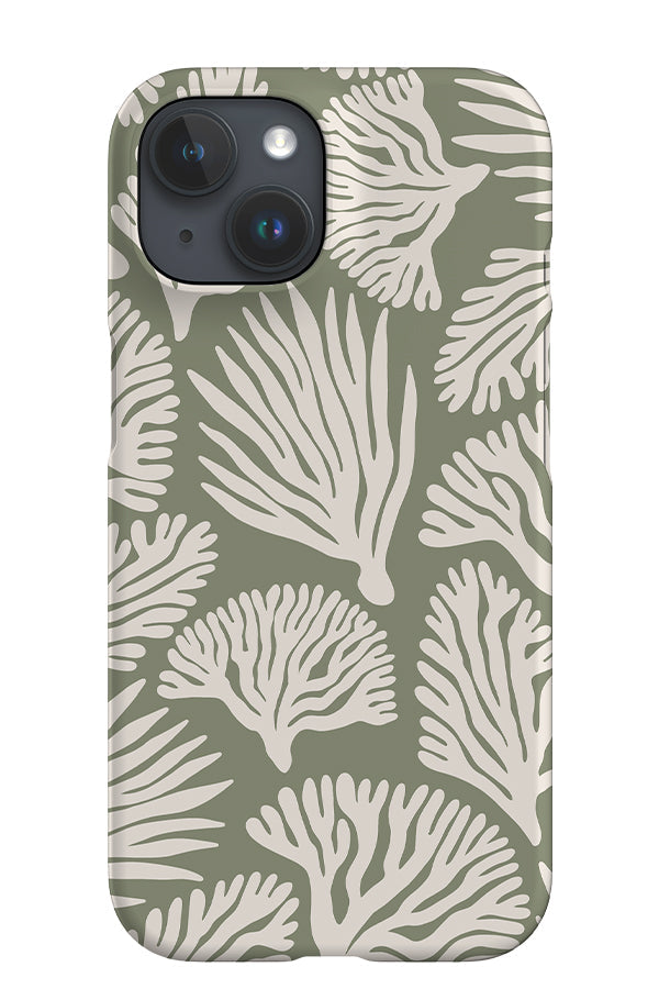 Coral Reef iPhone Phone Case (Linen Moss Green) For Iphone & Samsung