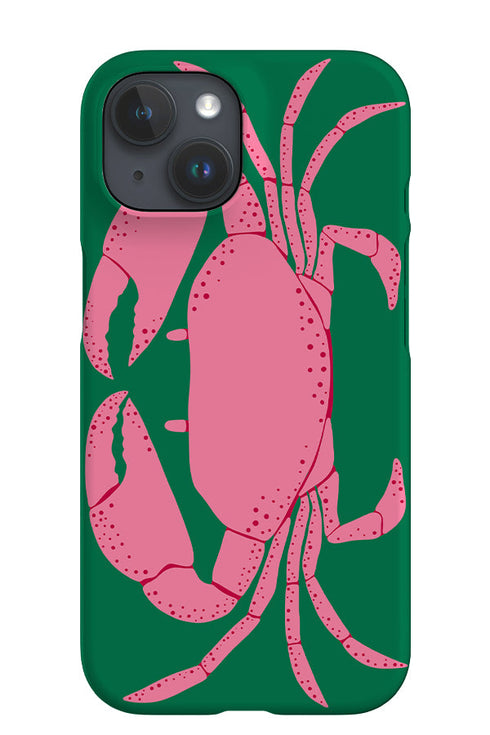 Crab Placement iPhone Phone Case (Green Pink) For Iphone & Samsung