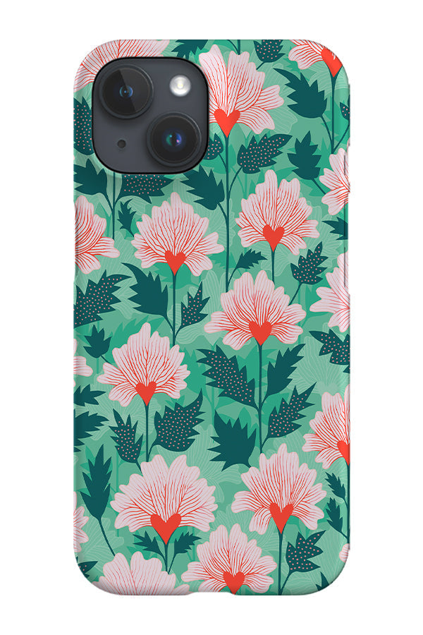 Hoya Hearts by Rachel Parker Phone Case (Green) For Iphone & Samsung
