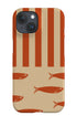 Fish Stripes iPhone Phone Case (Burnt Orange) For Iphone & Samsung