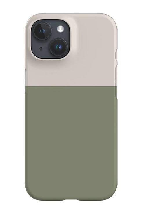 Colour Block Print Phone Case (Linen Moss Green) For Iphone & Samsung