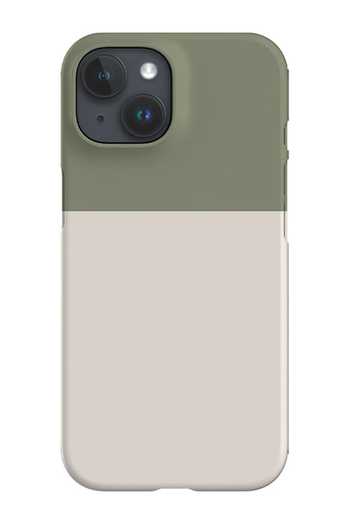 Colour Block Print Phone Case (Moss Green Linen) For Iphone & Samsung