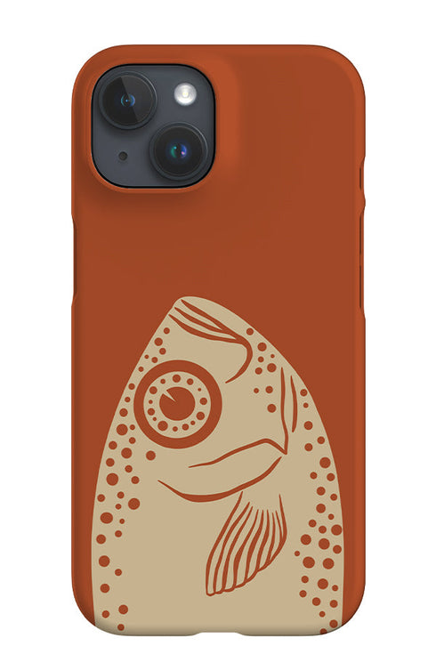 Peeking Fish iPhone Phone Case (Burnt Orange) For Iphone & Samsung