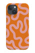 Swirl Lines Abstract Phone Case (Orange Pink) For Iphone & Samsung
