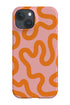 Swirl Lines Abstract Phone Case (Pink Orange) For Iphone & Samsung