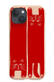 Two Cats iPhone Phone Case (Off White & Red) For Iphone & Samsung