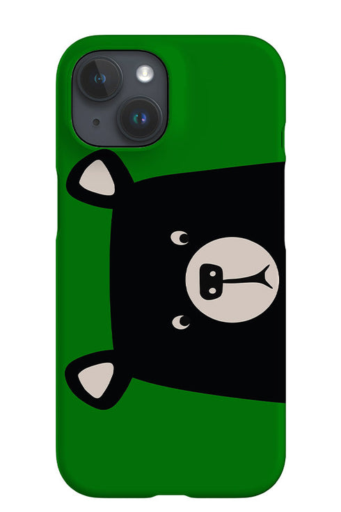Up Close Bear iPhone Phone Case (Green) For Iphone & Samsung