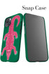 Colourful Crocodile iPhone Phone Case (Green Pink) For Iphone & Samsung