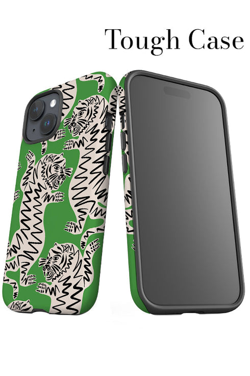 Abstract Tiger iPhone Phone Case (Green) For Iphone & Samsung