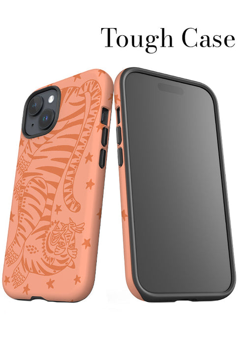 Bold Tiger iPhone Phone Case (Pink & Orange) For Iphone & Samsung