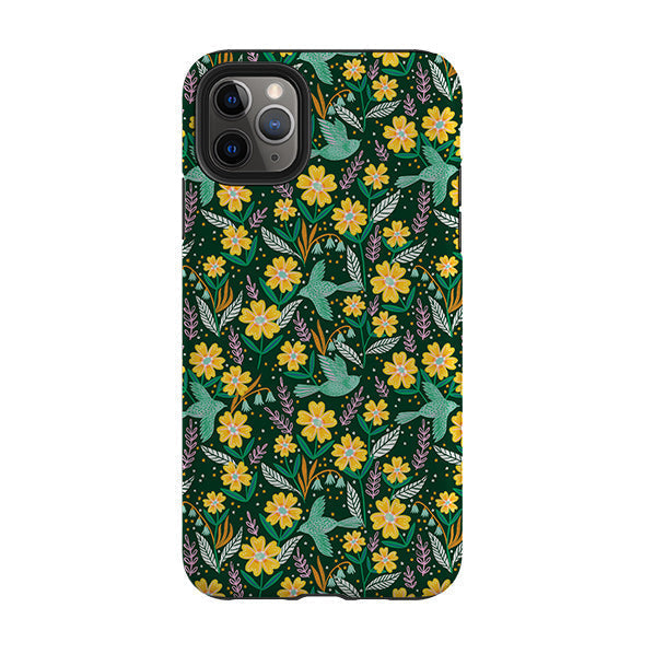 iPhone Tough Case - Sweet Birds Green By Lee Foster Wilson