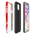 iPhone Tough Case - White Flames Red