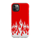 iPhone Tough Case - White Flames Red