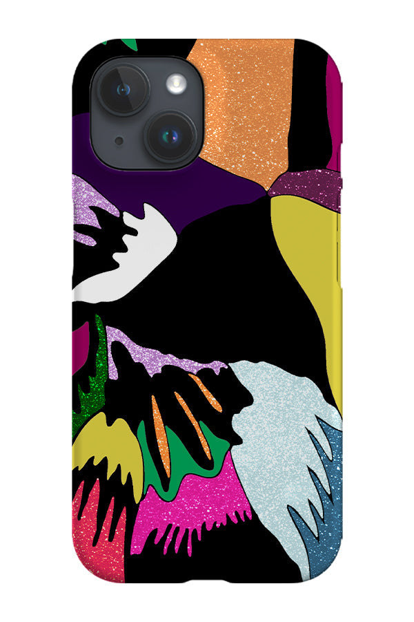 Glitter Feathers Phone Case (Orange) For Iphone & Samsung
