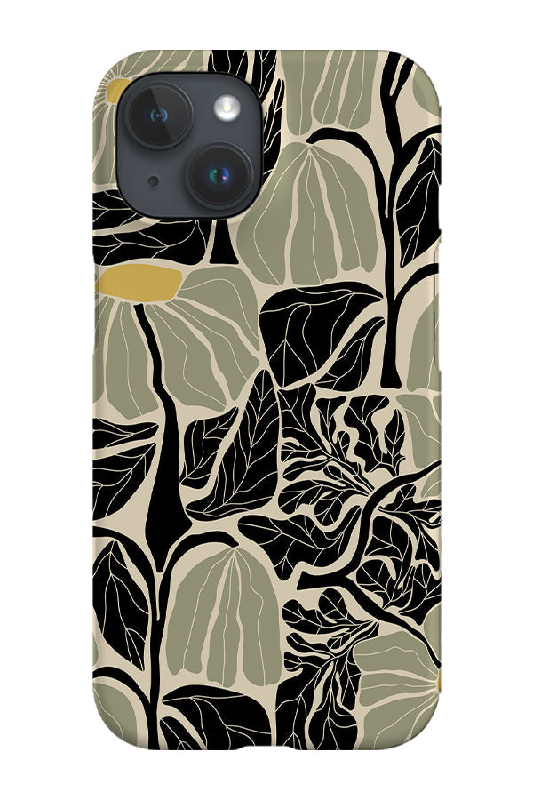 Abstract Flower Pattern Phone Case (Sage Green) For Iphone & Samsung
