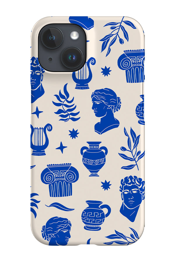 Ancient Greek Scatter Phone Case (Beige Blue) For Iphone & Samsung
