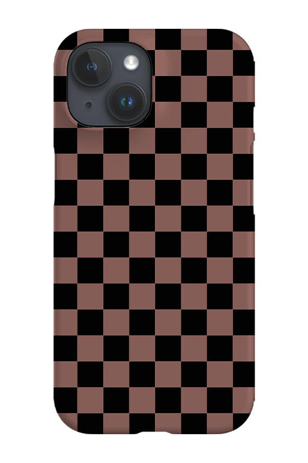 Checkered Phone Case (Black Peach) For Iphone & Samsung
