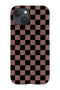 Checkered Phone Case (Black Peach) For Iphone & Samsung