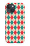 Diamond Harlequin Phone Case (Green Red) For Iphone & Samsung