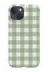 Gingham Print Phone Case (Green) For Iphone & Samsung
