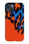 Leopard Print Colour Block Phone Case (Orange) For Iphone & Samsung
