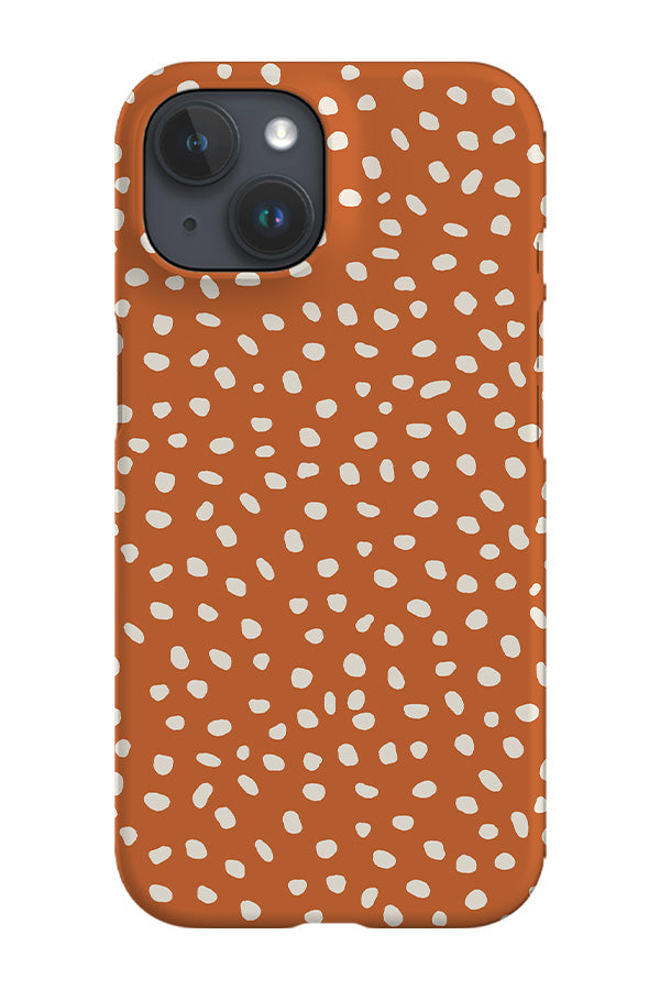 Polka Dot Mini Memphis Phone Case (Burnt Orange) For Iphone & Samsung