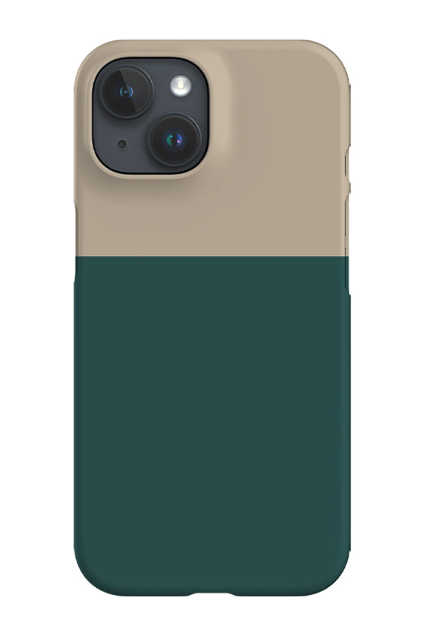 Colour Block Print Phone Case (Moody Beige Green) For Iphone & Samsung