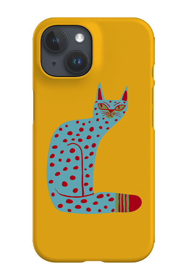 Bold Graphic Cat Phone Case (Yellow) For Iphone & Samsung