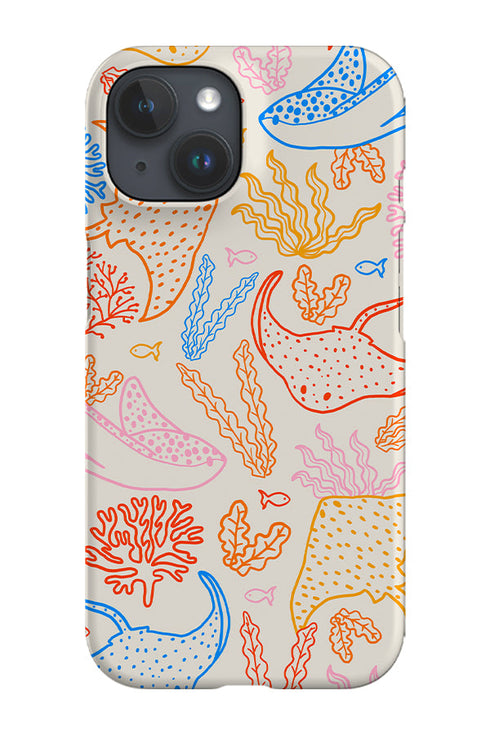 Stingray Plants Line Art Phone Case (Bright Multicolour) For Iphone & Samsung